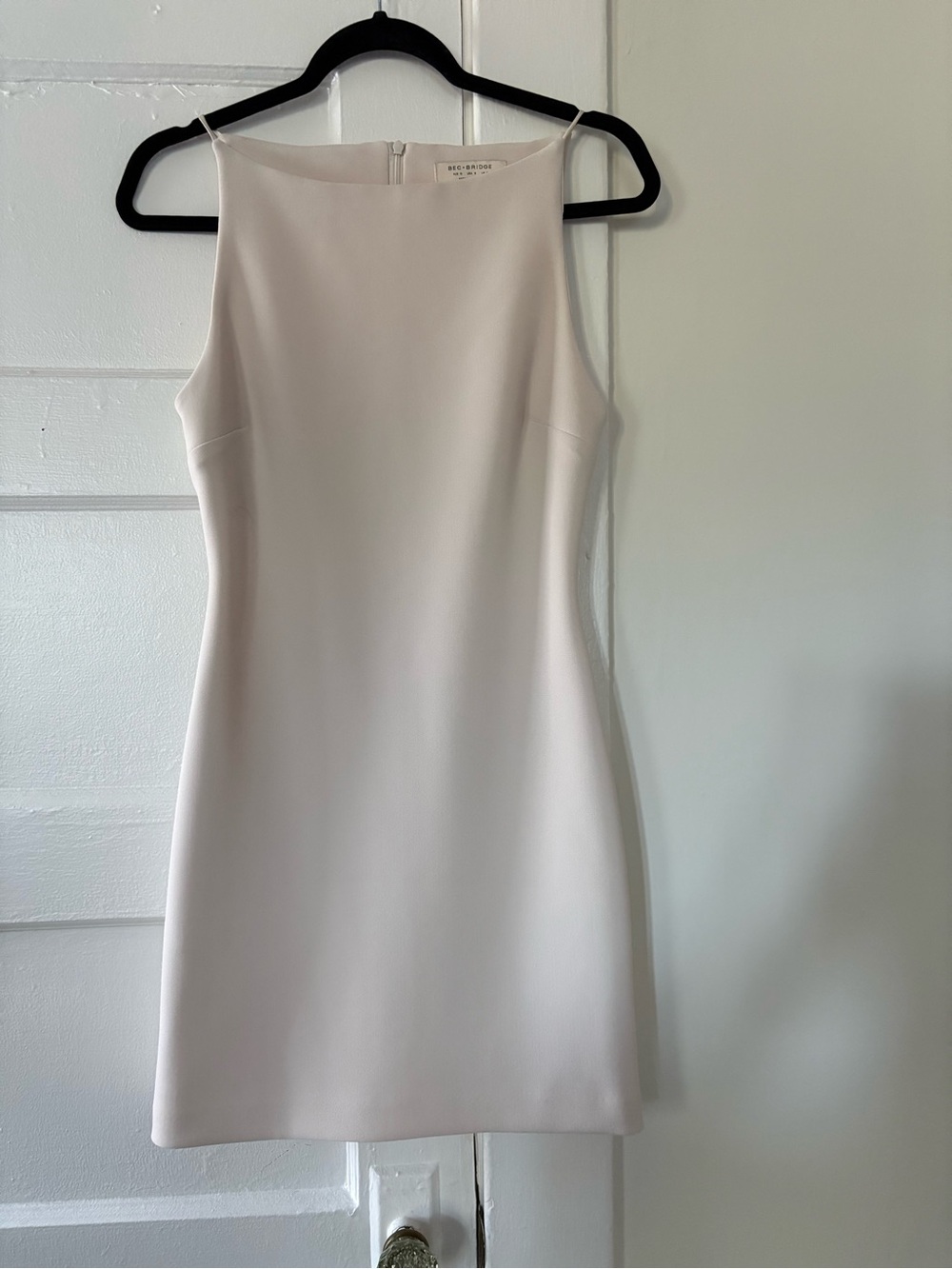 bec + bridge Cream Mini Dress with High Neck (Clover Mini Dress)
